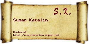 Suman Katalin névjegykártya