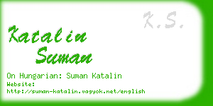 katalin suman business card